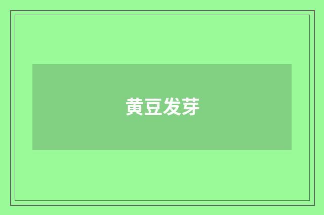 黄豆发芽